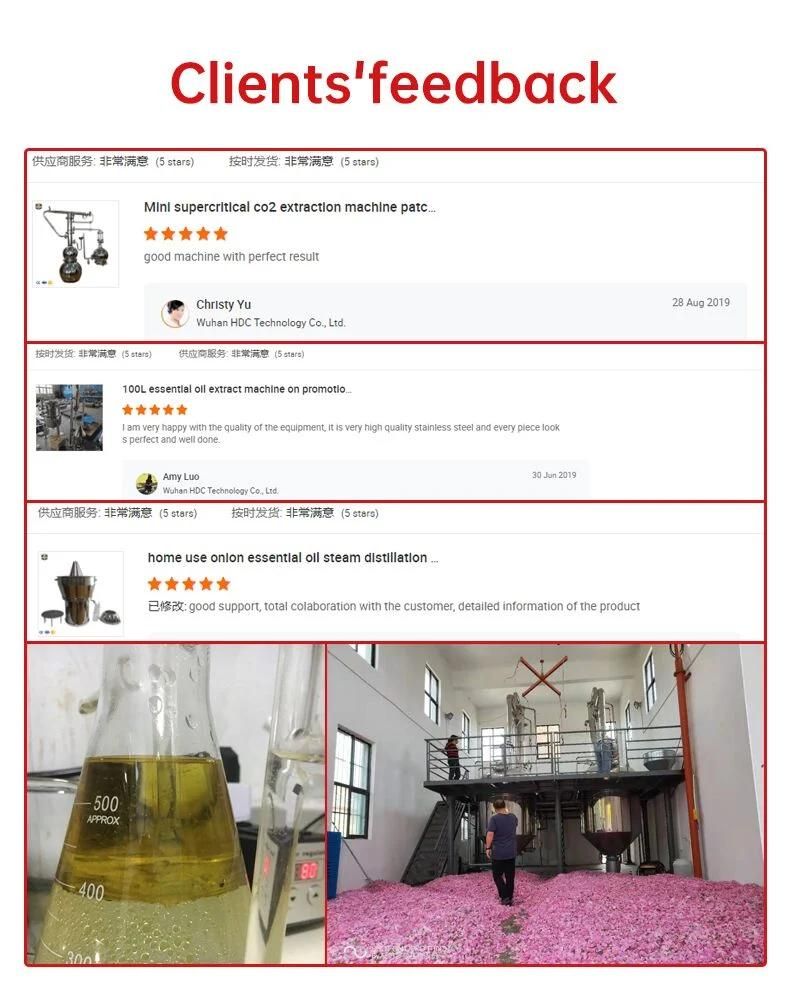 High Efficient Factory Price Flowers Plants Essential Oil Distiller