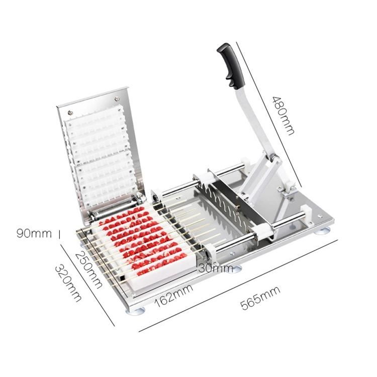 Kebab Bamboo Grill BBQ Meat Skewer Threading Machine Lamb Mutton Kebab Maker Meat String Machine