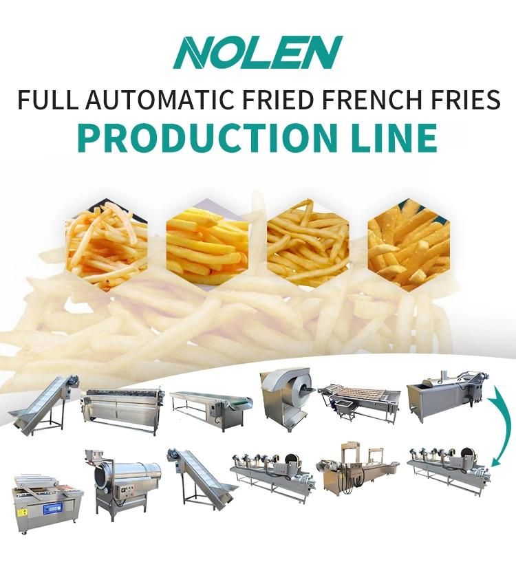 Multifunctional Automatic Potato Chip French Fry Cutter Blanching Production Line