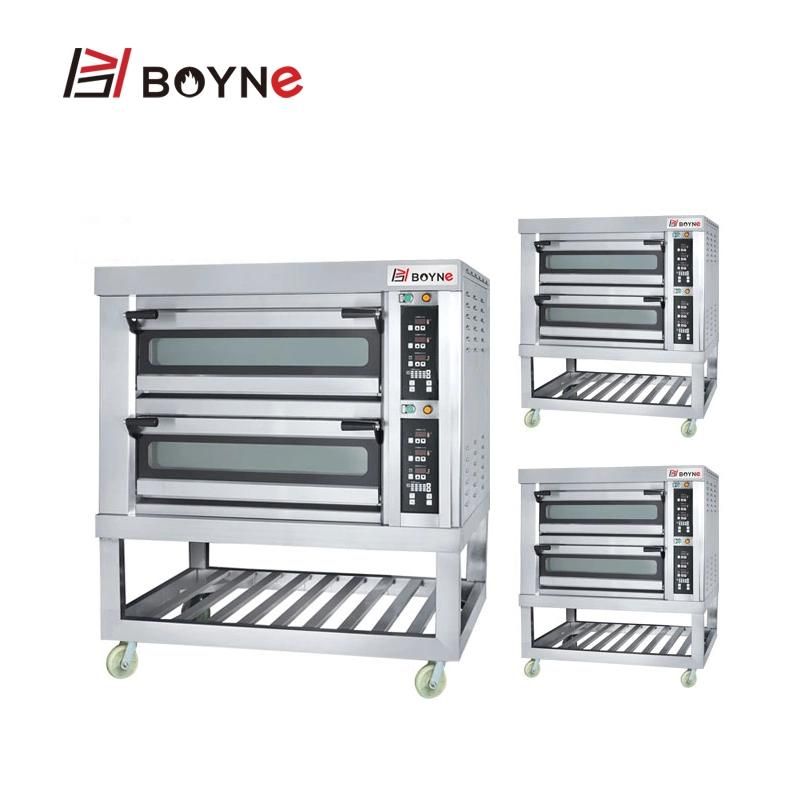 Rapid Heating Double Deck Four Trays Baking Oven