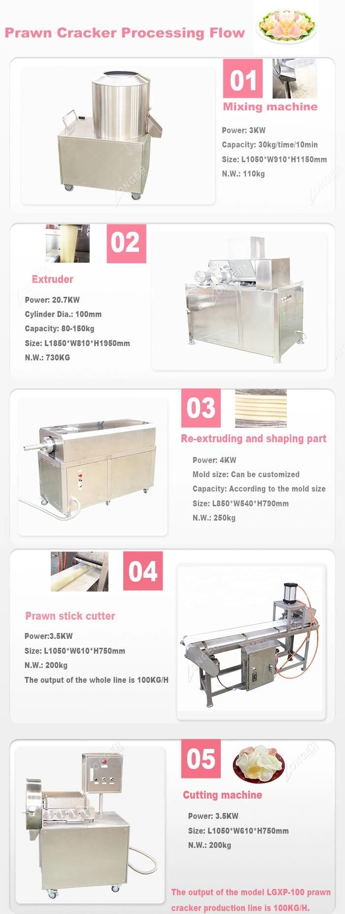 Commercial Automatic Prawn Cracker Making Machine Production Line