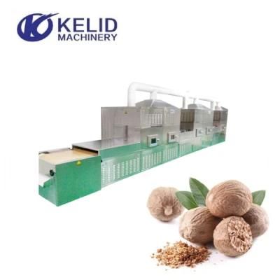 Tunnel Industrial Spice Nutmeg Powder Microwave Drying Sterilization Equipment