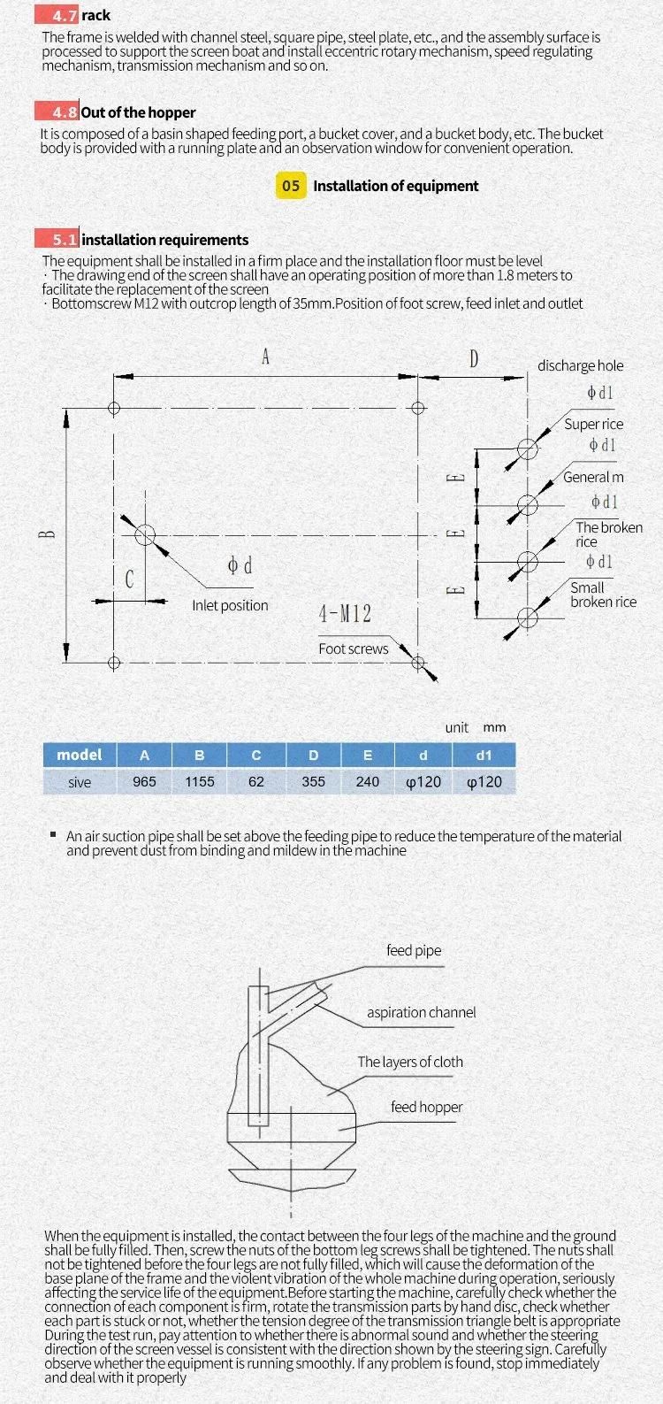 Rice Grading Sieve Screening White Rice Plan Sifter Rice Machine