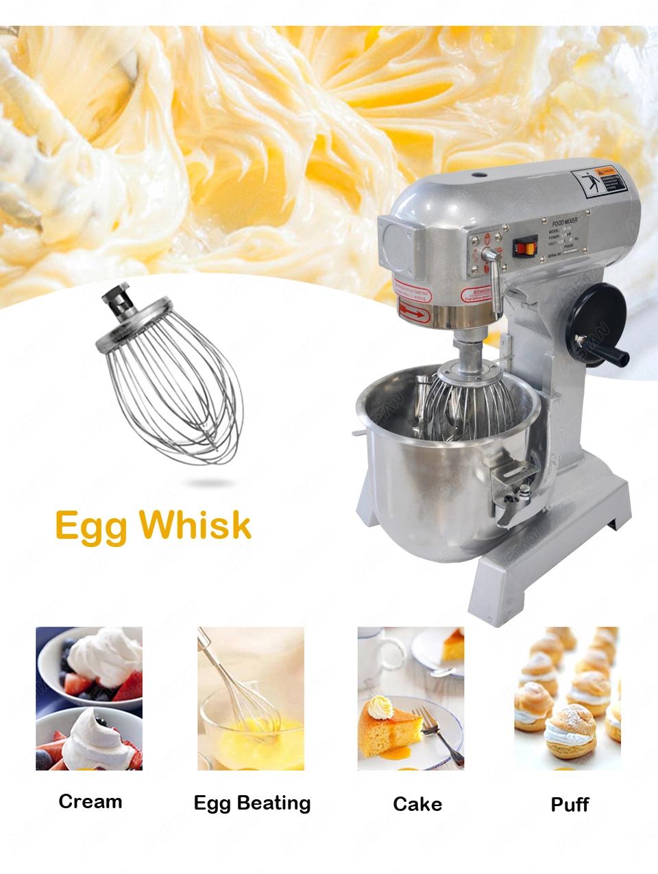 Zb10L Stainless Steel Electric Food Mixer Planetary Mixer Dough Mixer, Egg Beater Machine