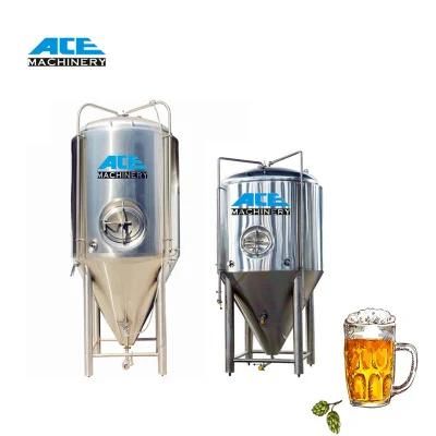 Factory Price Stainless Steel 200L 500L 10000L Conical Fermentation Tank Jacketed ...