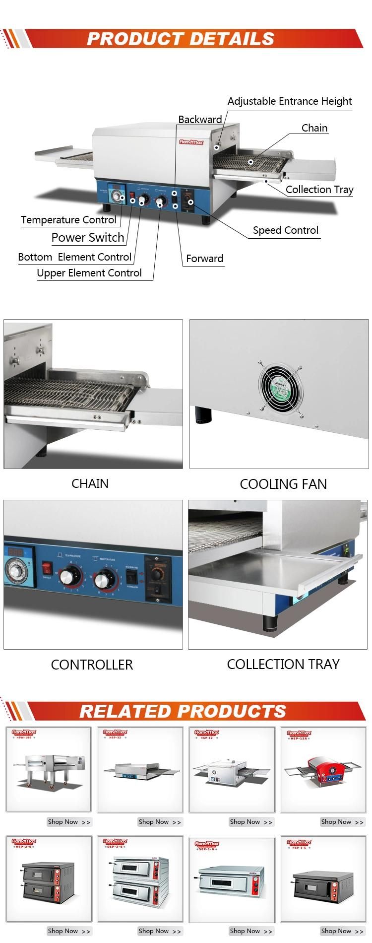 Hep-12 Electric Stainless Steel Conveyor Pizza Oven