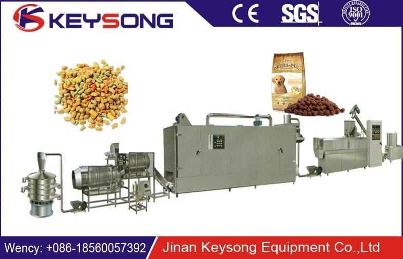 Jinan Keysong Feedstuff Machine Pet Food Machine/Dog/Cat/Bird/Fish Food Processing Line Extruder