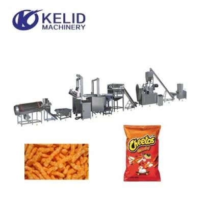 Industrial Automatic Baked Fried Cheetos Kurkure Nik Naks Corn Curls Production Line