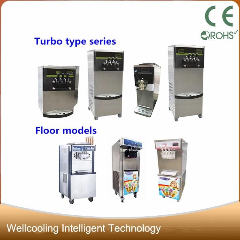 Counter Model Colored Soft Ice Cream Machine for Commercial Use