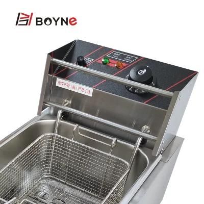 Fast Food Single Tank Fryer Electrical 8L Deep Fryer