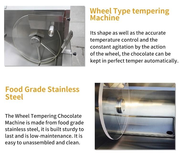 Mini 8kg Chocolate Melting Equipment Chocolate Continuous Tempering Machine