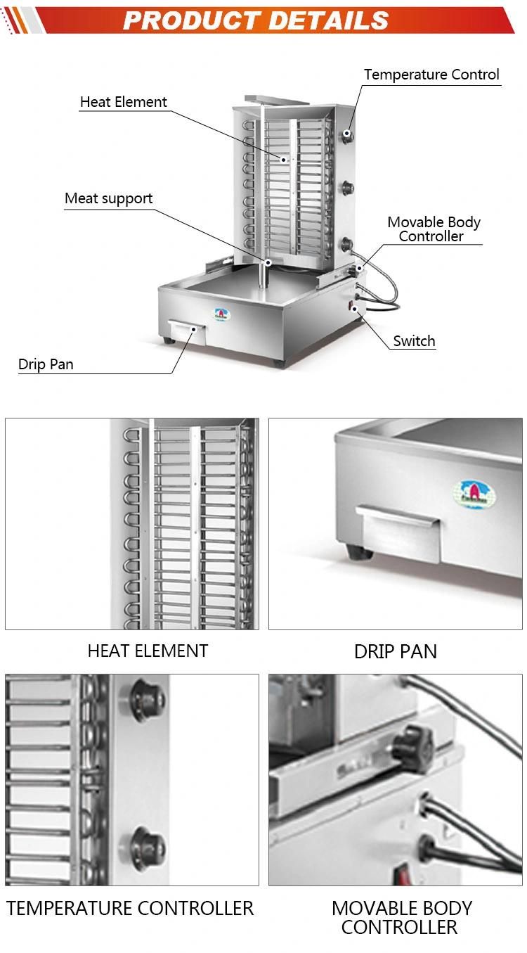 Shawarma Doner Kebab Machine 4 Heaters (HEV-891)