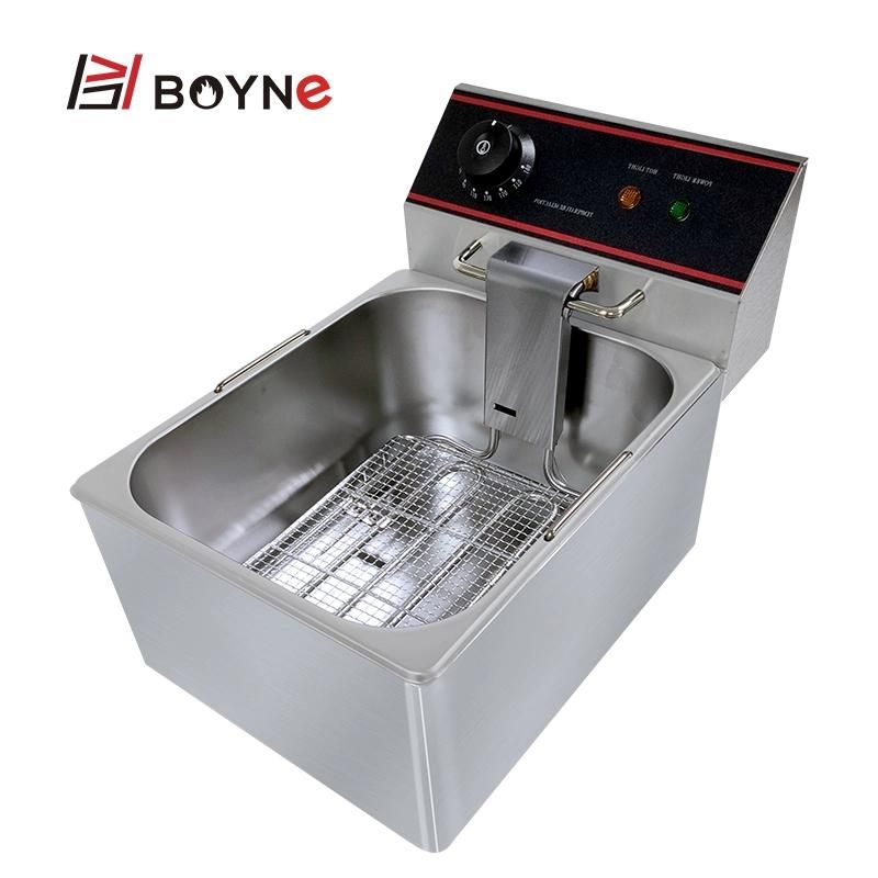 6 Liter Commercial Stainless Steel Table Top Deep Fryer