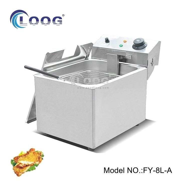 Wholesale Kitchen Equipments Food Grade Electric Single Tank Oil Frying Machine Best Chicken Deep Fat Fryer with stainless Steel Basket