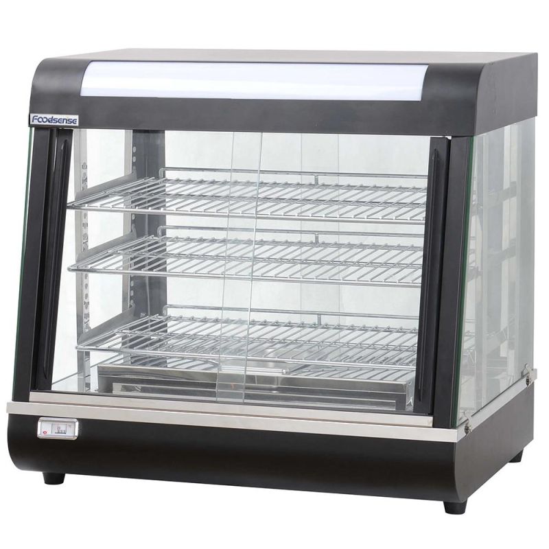 Electric Curved Glass Food Display Warmer Warming Showcase