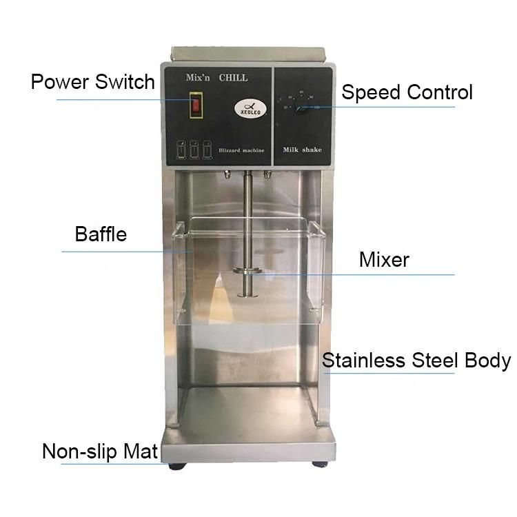 Table Top Mcflurry Machine Soft Ice Cream Powder Blender Blizzard Maker Machine