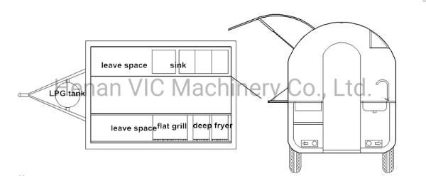 Hot sale yellow outdoor mobile food cart