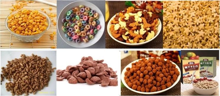 Automatic Corn Flakes Froot Loops Breakfast Cereals Production Line