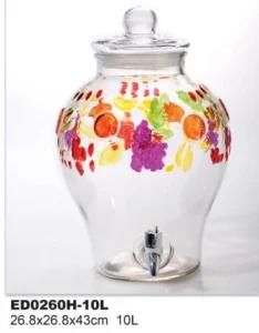 Glass Beverage Dispenser Glass Juice Jar