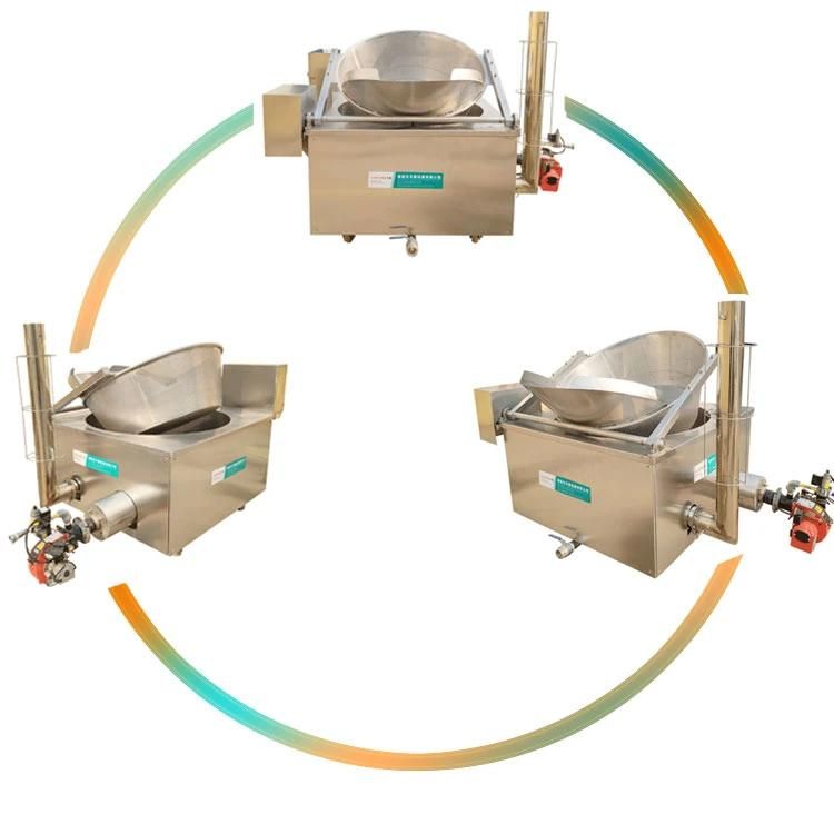 Gas Heating Batch Type Snack Foods Frying Automatic Fryer for Medu Wada