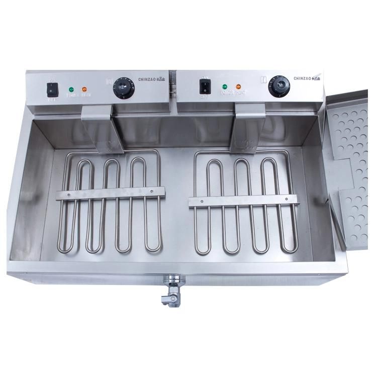 Electric Fryer Double Tanks Deep Fat Frying Machine