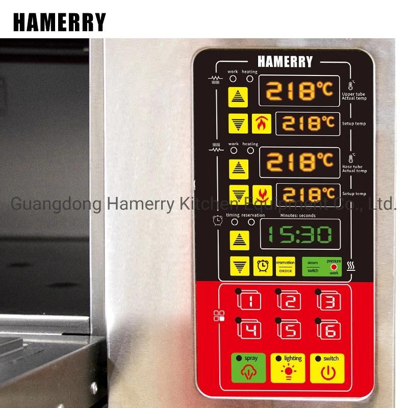 Kitchen High Capacity Hotel Kitchen Bakery Equipment Electric Three Deck Bread Baking Pizza Oven