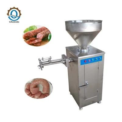 Pneumatic Sausage Filler Stuffer Sausage Stuffing Cutting Machine Hydraulic Sausage ...