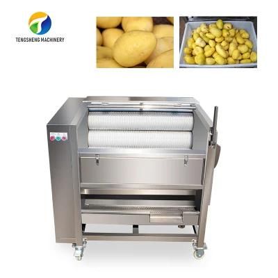 Automatic Vegetable Washer Cassava Potato Onion Brush Peeler Price Button Plate Wave ...