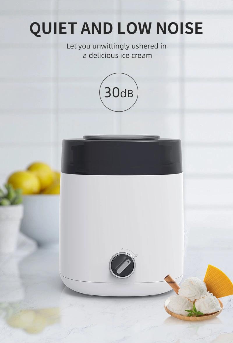 Elegant Design 1200ml Auto Easy Use Quiet Quick 18W Mini Home Ice Cream Maker Machine