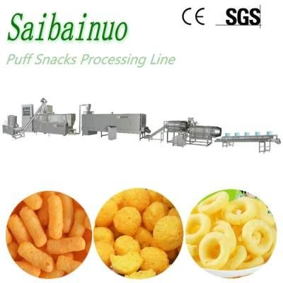 New Technology Cheese Balls Corn Puff Snacks Chips Making Machine Plant Pillow Core ...