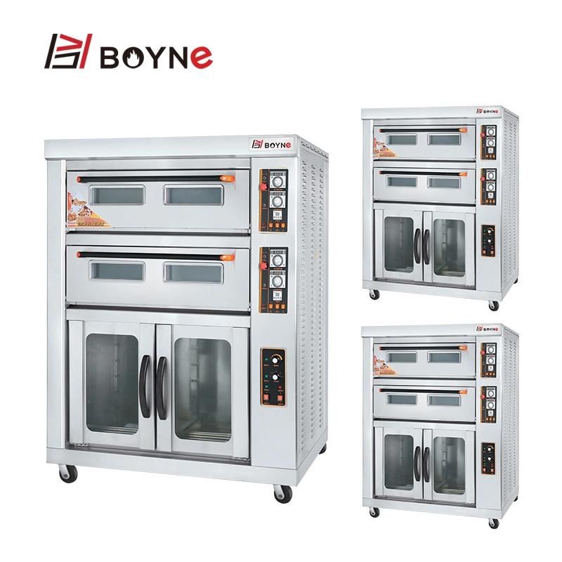 Commercial Bakery Kitchen Machine Gas Baking Oven with Proofer