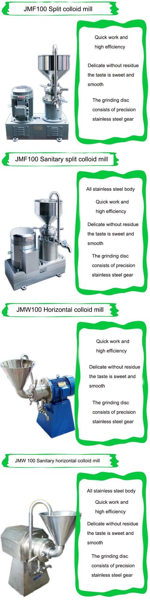 Sesame Butter Making Machine Peanut Butter Mill Machine Colloid Mill Machine