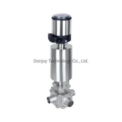 ISO 90001 Sanitary 3-Way Ball Valve with Actuator