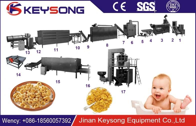 Breakfast Cereals Corn Flakes Making Machine Corn Flakes Processing Machine Price