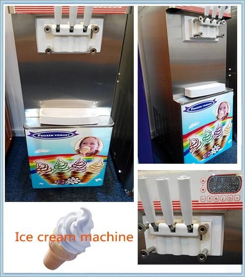 Floor Stand 3 Flavors Soft Serve Ice Cream Machine