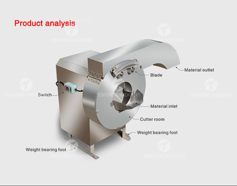 Food Industrial Electric Vegetable Cutter French Fries Cutting Onion Chopper Fruit Strips Sweet Potato Slicing Machine (TS-Q128)