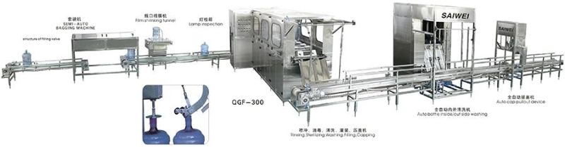 Automatic Water Bottle Machine for Filling 5 Gallon Barrel