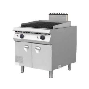 Freestanding Gas Lava Rock Grill with Cabinet