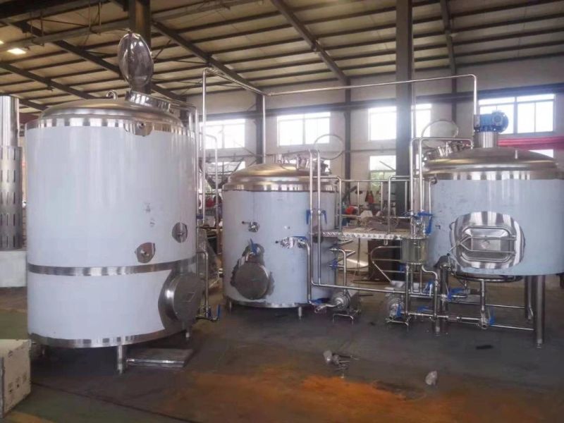 1000L Direct Fire Heating Beer Brewhouse with 3 Vessels for Draft Beer Brewing System