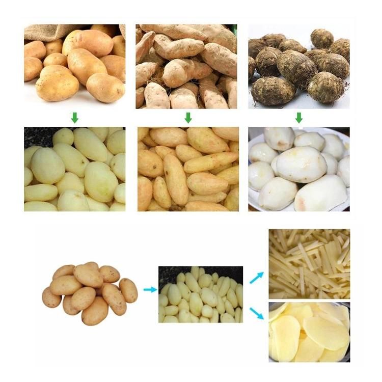 Fresh Potato Peeling Slicing Machine/Potato Chip Cutter Chipper Peeler Slicer Cutting Machine