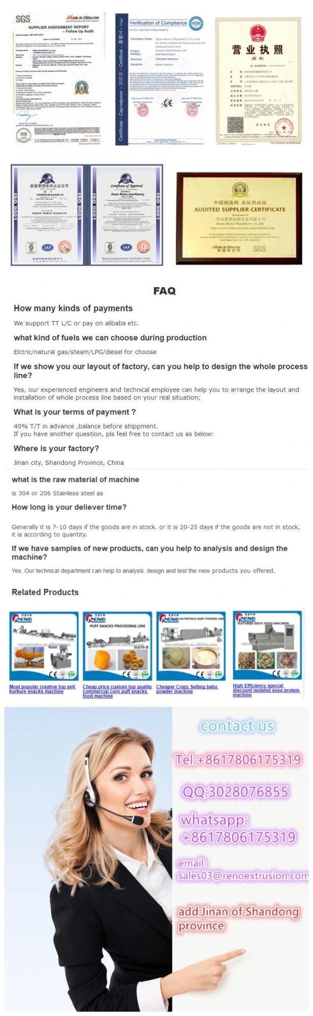Ce Approved Soya Protein Food Project