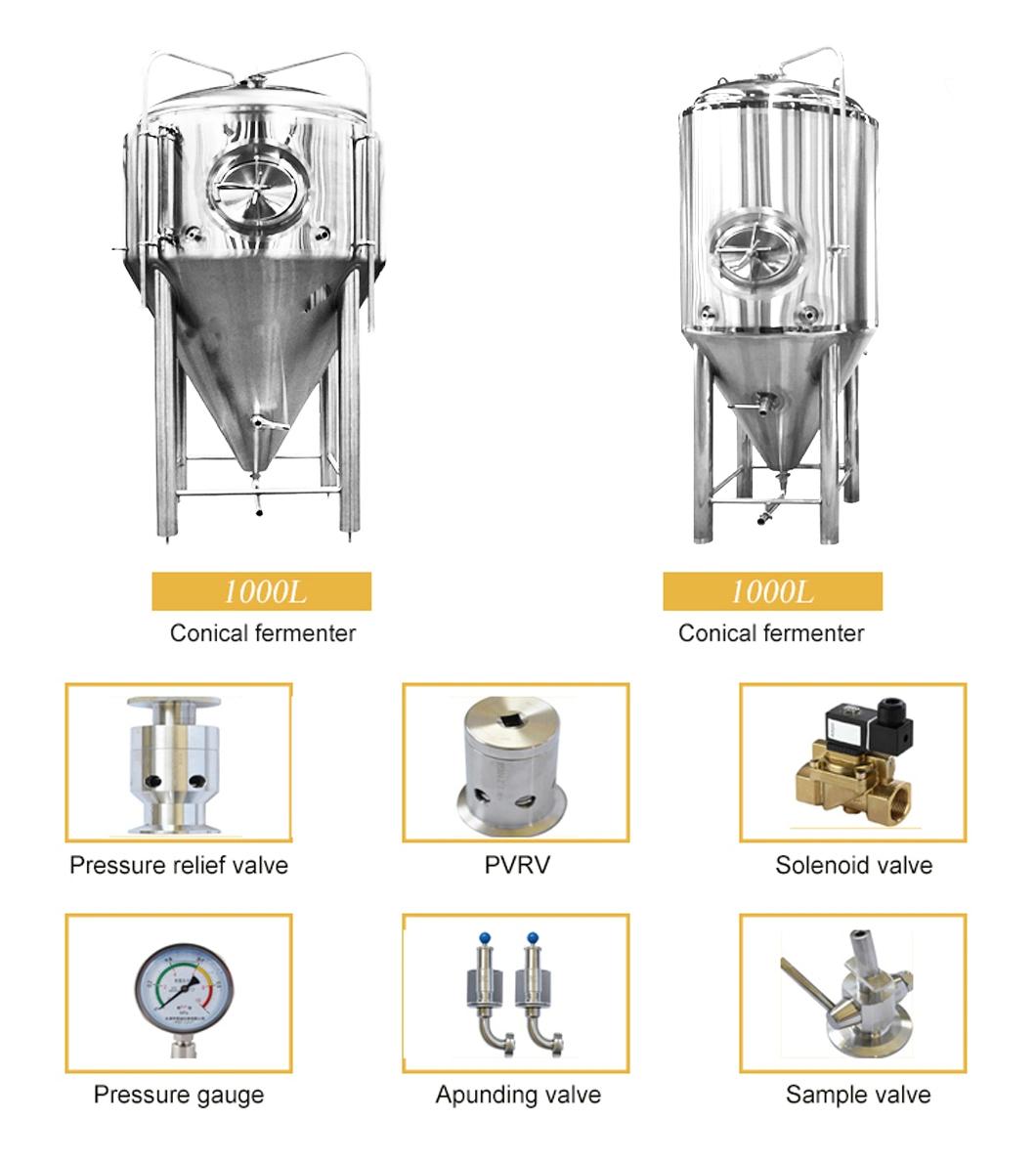 New Craft 10hl 5hl 500L 7bbl Conical Beer Fermenter