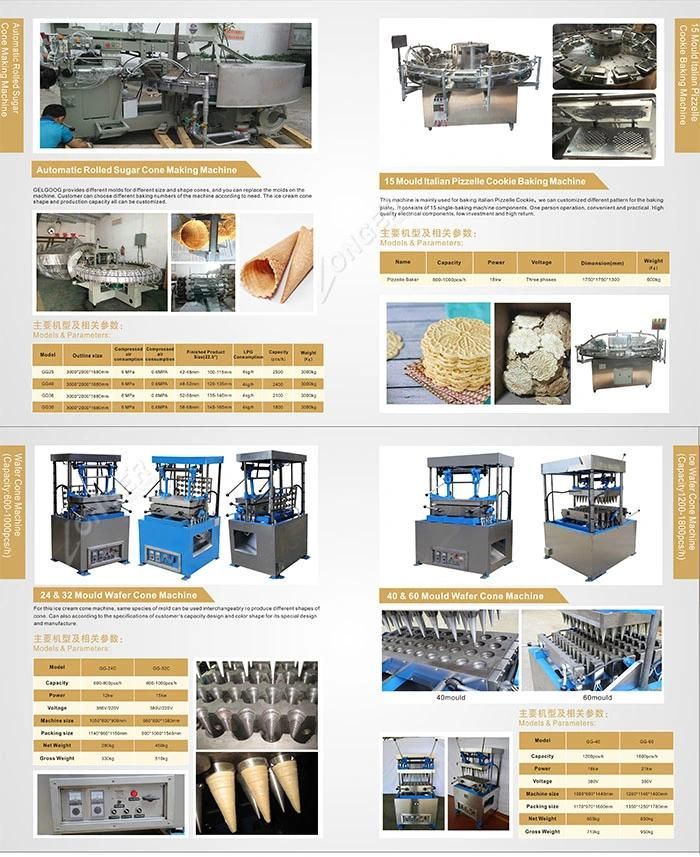 Automatic Waffle Bowl Crunchy Cone Manufacturing Ice-Cream Cone Rolling Machine