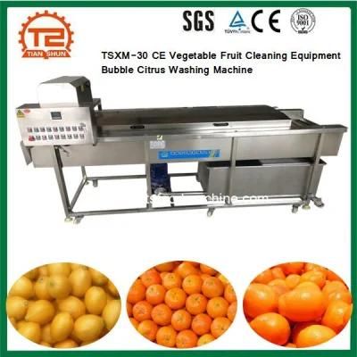 Tsxm-30 Ce Vegetable Fruit Cleaning Equipment Bubble Citrus Washing Machine