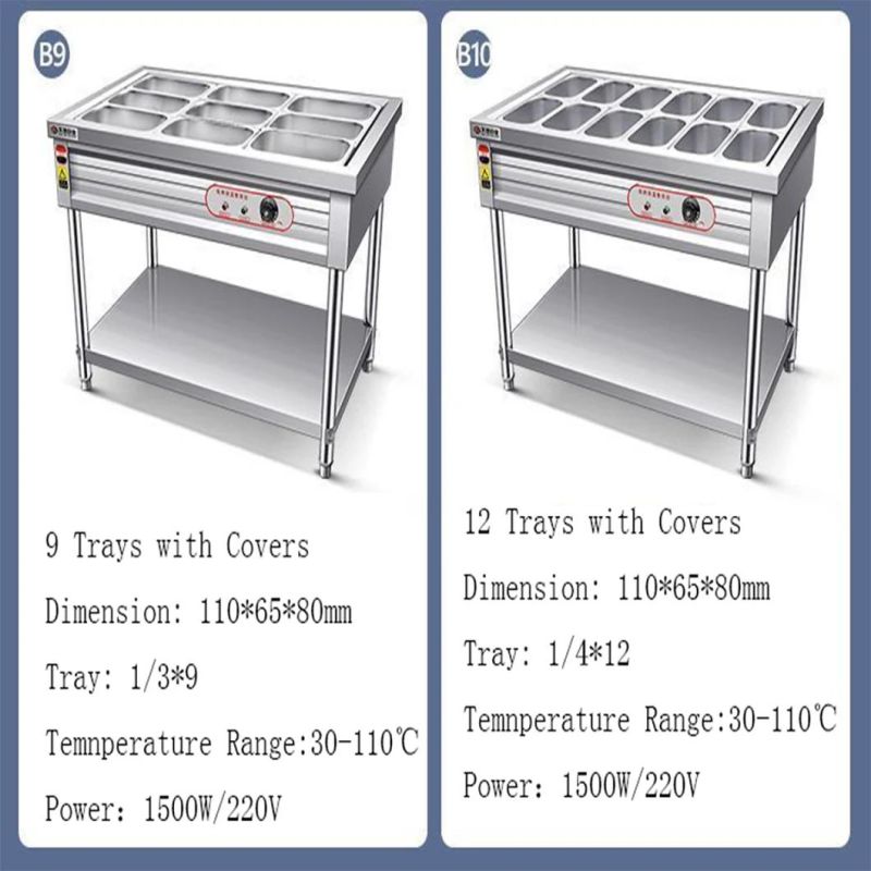 Food Warmer Commercial Restaurant Stainless Food Warmer Bain Marie