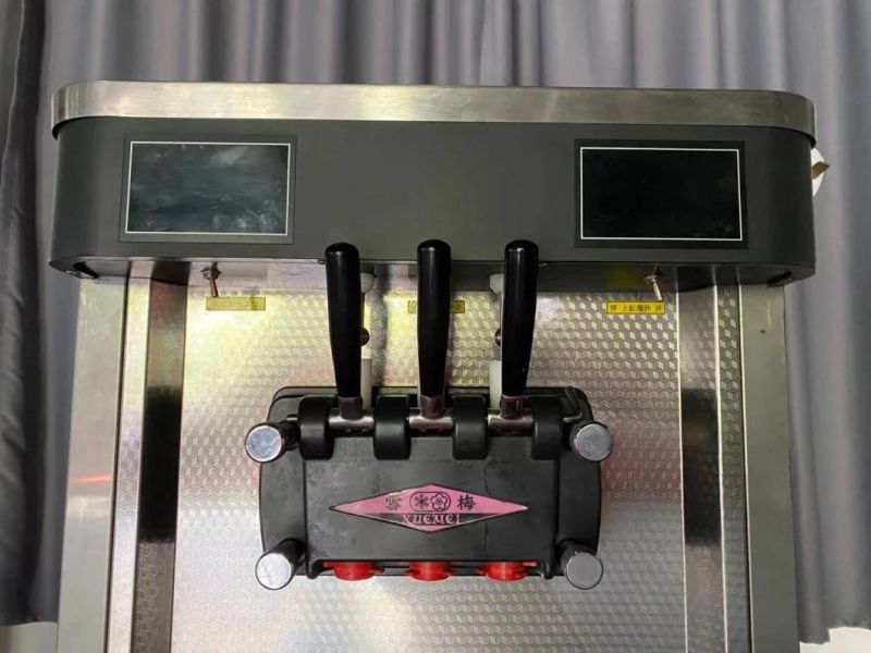 China Manufacturer of Stand 3-Flavor Soft Frozen Yogurt Ice Cream Marking Machine