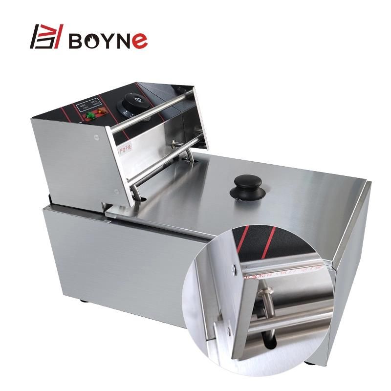 Fast Food Single Tank Fryer Electrical 8L Deep Fryer