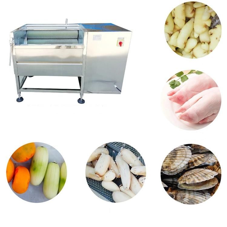 Root Vegetable Potato Peeler Brush Roller Type Potato Washing Peeling Machine