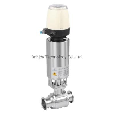 Donjoy Sanitary Direct Cross Ball Valve with Manual Wheel