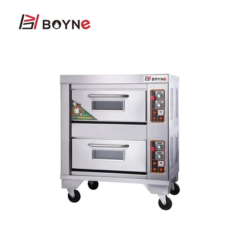 Baking Equipment Western Restaurent Double Deck Two Trays Gas Oven